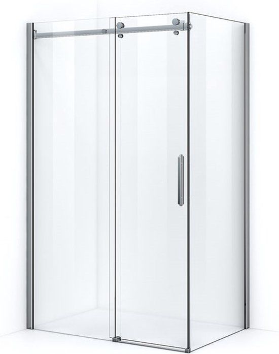 Maxaro Crystal Allure Douchecabine 120x80cm - Chroom - Helder Glas - Schuifdeur