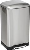 5Five Prullenbak/pedaalemmer - zilver - metaal - 20 liter - 30 x 30 x 53 cm - keuken vuilnisemmers
