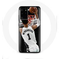 Maniacase Hoesje Samsung Galaxy S11 Plus Victor Wembanyama n°1 San Antonio Spurs Dunk