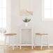 Maison Exclusive - Deux tabourets de bar avec coussin, en bois massif de caoutchouc, de couleur blanche