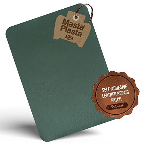 MastaPlasta Extra Grote Zelfklevende Lederen Reparatie Patch - GROEN XL 28x20cm