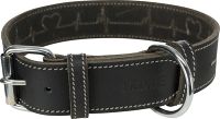 Trixie collier chien cuir véritable rustic heartbeat noir