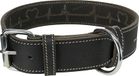 Trixie collier chien cuir véritable rustic heartbeat noir