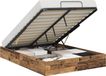 vidaXL Bettgestell mit Ottomane, recyceltes Holz, 203 x 120 x 25 cm, Holzfaser