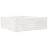 VidaXL Plantenbak 70x70x23 cm massief grenenhout wit