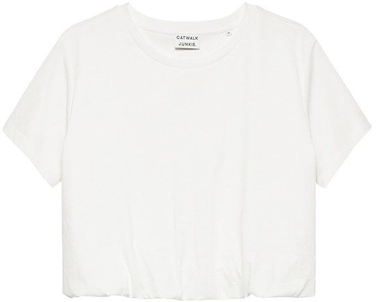 Catwalk Junkie Dames O-hals T-shirt Tuck In Wit