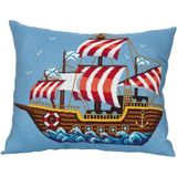 PANNA PD-7176 kruissteekkussen, meerkleurig, 48,5 x 39,5 cm