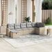 Maison Exclusive - Ensemble de meubles de jardin 7 pièces avec canapé et coussins, beige, en polyrotin