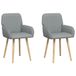 vidaXL Eetstoelen - 2 st - Stof - Lichtgrijs - 56,5 x 50 x 87,5 cm