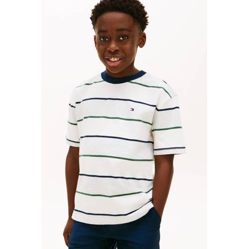 Tommy Hilfiger gestreepte T-shirt grijs melange