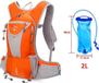 CarryQuest® - Sac d'hydratation de vélo 2L - Sac à dos de course ultraléger en polyester avec poche à eau, détails réfléchissants, ventilation dorsale et 48x22x22 cm - Orange
