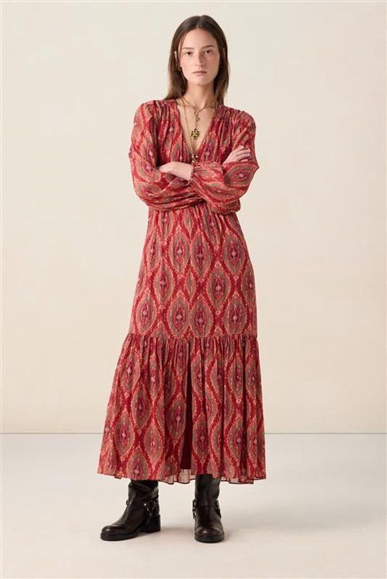 Sissy-Boy Rode Maxi Jurk met Print