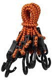 Kotap MABC-18 Verstelbare bungeekoorden voor alle doeleinden met haken, 45 cm, oranje/zwart, 10 stuks