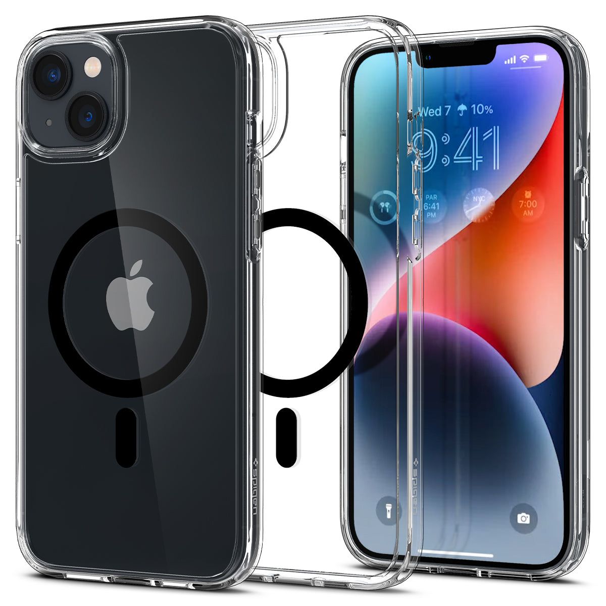 Spigen iPhone 14 Plus Hoesje - Cover Case - Zwart/Transparant