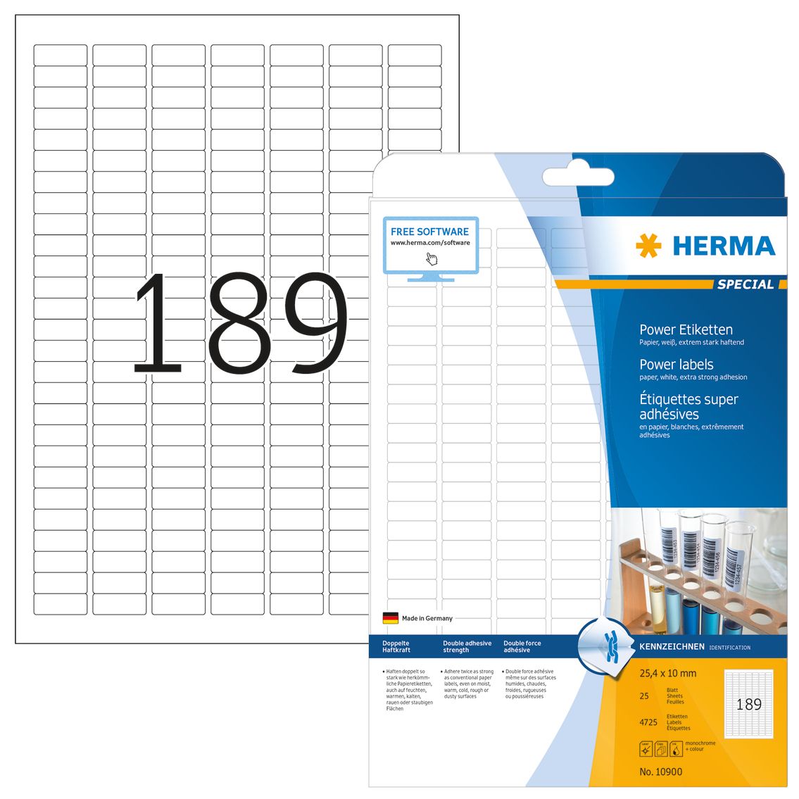 HERMA 10900 - Printeretiketten - wit