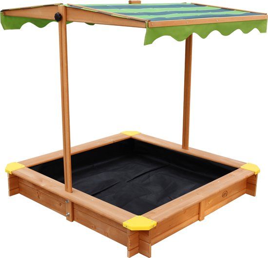 AXI Lily Zandbak met dak - Hout - Bruin/Groen