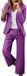 Blazer set dames - Plus size - Violet foncé - Blazer confortable