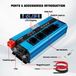 Reiner Sinus omvormer - 12V 8000W convertisseur de puissance - DC 12V vers AC 220-240V - 8000W puissance de crête, 4000W puissance continue - écran LCD - 50Hz - prise UE