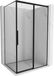Mexen Rox cabine de douche coulissante droite 100 x 85, cadre noir, noir