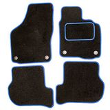 Sakura SS4638BU Tapijt Vloermat, Blauwe Trim