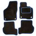 Sakura SS4638BU Tapijt Vloermat, Blauwe Trim