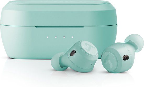 Teufel REAL BLUE TWS 3 - Draadloze oortjes met hybride Active Noise Cancelling - Bluetooth 5.3 met AAC - Spatwaterbescherming IPX4 - Oplaadcase - nevelgroen