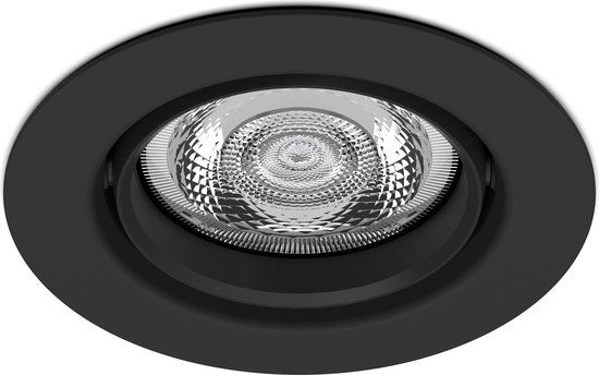 Philips Impala Inbouwspot - 1-lichts - Zwart - Rond - GU10 - Dimbaar