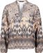BETTY BARCLAY - Damesblouse - Lange mouw - V-hals - Paisley - Grijs - Viscose - Maat 40