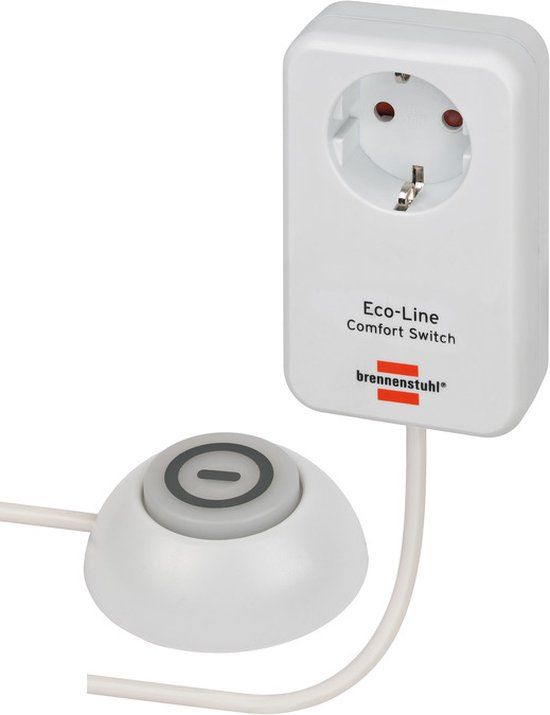 Brennenstuhl Eco Line Comfort Switch Adapter - Stopcontact met schakelaar - Wit