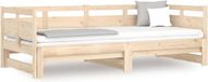 vidaXL Canapé-lit extensible pin massif 2x(90x190) cm