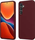 kwmobile telefoonhoesje geschikt voor Samsung Galaxy S25 FE - Hoesje met siliconen coating - Smartphone case in bordeaux-violet