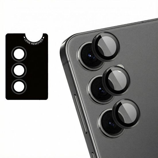 imoshion Camera Lens Protector - Geschikt voor Samsung Galaxy S25 Plus - 2 Pack - Zwart