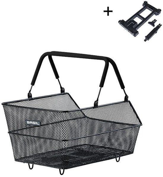 Basil Cento S fietsmand met MIK-bevestiging 7 liter 31 x 21 x 11 cm - zwart