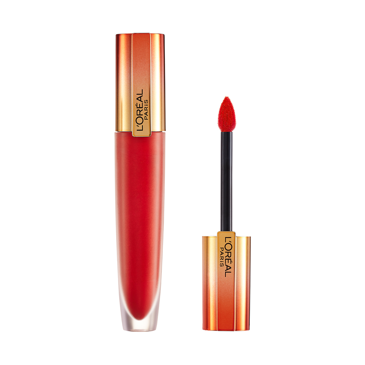 L'Oréal Make-Up Designer Paris Electric Nights – Rouge Signature - 203 I Magnetize – neon rood - Matte Vloeibare Lipstick - 7 ml