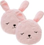 Atmosphera Dieren sierkussen - 2x - kinderkamer - roze konijn - 27 cm - polyester