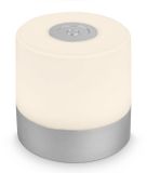 B.K.Licht BRILONER - Oplaadbare mini Tafellamp - met USB-C - draadloos - dimbaar - buitenlamp - kinderlamp - 2.700K warm wit licht - 7x7 cm - chroom