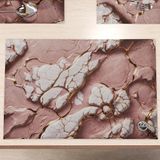 MarbLELIZED - Amerikaanse placemats, wasbaar, placemat van stof in marmerlook, kaasjeskruid, set van 2 (30 x 45 cm) - elegant, ideaal voor ontbijt, lunch en diner, cadeau-idee, 100% Made in Italy