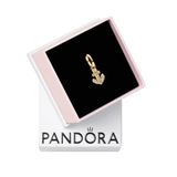 Pandora ME Anker Mini-Charm-Anhänger aus Sterling Silber mit vergoldeter Metalllegierung und Zirkonia, Kompatibel mit Pandora ME und Moments Armbändern, 763369C01