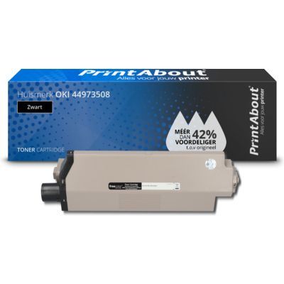 PrintAbout Huismerk Toner 44973508 Zwart Hoge capaciteit voor OKI C511/C531/MC562 - Compatibel