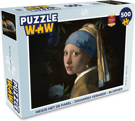 MuchoWow Puzzel Meisje met de parel - Johannes Vermeer - Bloemen - Legpuzzel - Puzzel 500 stukjes