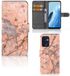 B2Ctelecom Bookcase voor OPPO Find X5 Lite | Reno 7 5G | Marmer Oranje