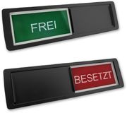 CombiCraft schuifbordje met "Frei-Besetzt" in zwart 178 x 50 mm - set van 5