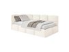 Lit ado 90x200, tête de lit à gauche, velours crème