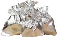Merkloos Cadeauzakje Hoogglans Zilver – 10×13 cm – 50 st – Papier