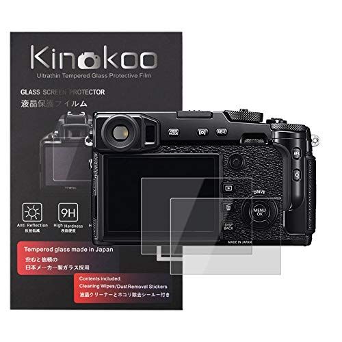 kinokoo Gehard Glasfilm voor fuji X-Pro2 Kristalheldere Film FUJIFILM XPro2 Schermbeschermer Bubble-vrij/antikras (2 stuks)
