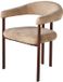 Lizzely Garden & Living Eetkamerstoel Japandi Sena - Set van 4 - Bruin/Walnoot - Stof/Metaal