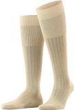 FALKE Milano met klimaatactieve zool katoen kniekousen heren beige - maat 39-40