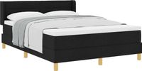 Maison Exclusive - Lit boxspring avec matelas, noir, 200 x 160 cm, rembourré