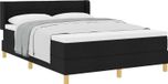 Maison Exclusive - Lit boxspring avec matelas, noir, 200 x 160 cm, rembourré