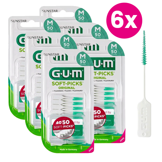 GUM Soft-Picks Original Regular - 6 x 50 stuks
